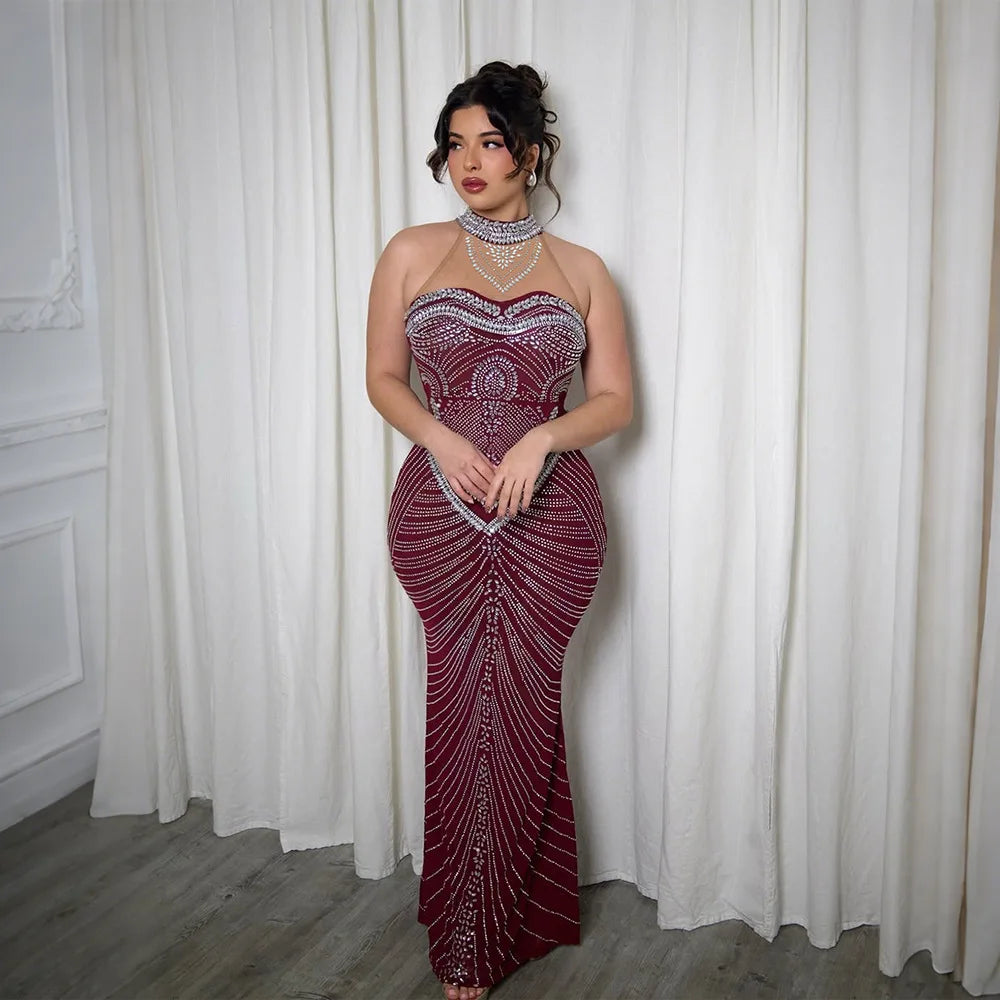 Sexy Rhinestone Patchwork Bodycon Dresses for Women Mesh See Through Sleeveless Birthday Party Evening Prom Maxi Dresses