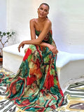 Women's Colorful Casual Long Dress Sexy Strapless Pleated Maxi Dresses Evening Party Wedding Guest Summer 2026 Female Clothing