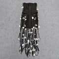 5 Colors Women Sleeveless Sexy Strap Long Tassles Bodycon Bandage Dress Celebrate Red Carpet Evening Fashion Party Outfit
