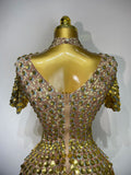 Sparkly Sequins Luxury Birthday Party Gown Short Dress Dancer Stage Performance Wear Women Sexy Nightclub Dress Festival Outfit