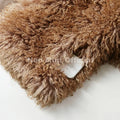 Exclusive Design Women Brown Gradient Mongolia Sheep Fur Jacket Coat Chic Street Fashion Girls Furry Outerwear Overcoat