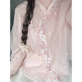 Olive Girl Red Embroidered Jacquard Set for Ren Faire 2026 Garden Wedding Fairycore Photoshoot Everyday Wear Jacquard S-XL XS-3XL Plus Size Hand Embroidered Romantic Cottagecore Garden Party Editorial Not Costume Chinese Heritage Fashion Women