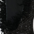 Women Sexy Dresses for Club Night Sequin Bodycon Party Club Night Out Dress Feather Backless Evening Formal Maxi Dress