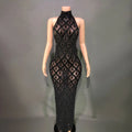Festival Shiny Rhinestones Party Dress Birthday Luxury Costume Fancy Brilliant Dancer Wedding Impressive Evening Dress