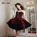 Olivegirl Elegant High-end Lolita Vintage Dress 2026 Summer Women Slim Sweet Bow Lace Evening Dress Ball Gown Princess Dress