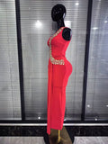 Red Black Women Sexy Off the Shoulder Shining Golden Sequins Bodycon Long Bandage Dress Elegant Evening Party Cocktail Wear