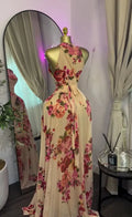 2026 New Women O-neck Sleeveless Floral Print Mermaid Maxi Dress Evening Birthday Beach Sexy Night Party Long Dresses