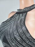 Sexy vintage Black mini Rhinestone Summer Dress Women Elegant Evening Dresses Woman Bodycon Club Birthday Party Dress Vestidos