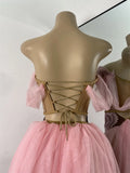 Sexy Top Skirt Mesh Designer Women's Outfit Two Pieces Backless Evening Party Birthday Dress Nightclub Stage Performance Costume