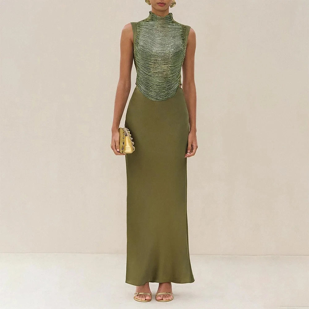 Women Tassel Top + Long Skirt Two Piece Sets Sexy Sleeveless Fringe Bandage Matching Set Evening Party Cocktail Outfit