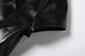Hottie PU Crop Top Women Stand Collar Single Breasted Sexy Wild Stylish Solid Gothic Punk Skinny Midnight Streetwear