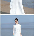 Vietnam Traditional Dress Aodai Chinese Improved Qipao Chiffon Fairy Women Elegant Oriental Improved Qipao Tea Art Hanfu Set