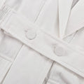 Summer Sleeveless Work Shirt Multi-Pocket Belted Loose Top For Women Lapel Collar Button Fashion Solid Color Cardigan Top