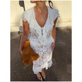 Sexy Women Black Lace Sleeveless 2 Piece Set Elegant High Neck Halter Cutout High Waist Sheer Midi Skirt Sets 2026 Club Outfits