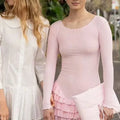 Solid Slimming Spliced Bows Dresses for Women Round Neck Long Sleeves Patchwork Ruffles Fold Dress Female Clothing