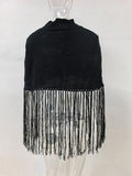 Minimalist Tassel Women Sweaters Round Neck Sleeveless Elegant Loose Sweater for Party Social Occasion Fashion New
