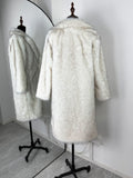 Full Sleeves Faux Long Coat Women's Fashion Casual Lapel Loose Warm Overcoats 2025 Winter New Daily High Street Outwear