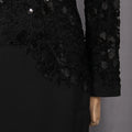 Solid Color Elegant Party Vestido Women'S Spliced Mesh Sequin Slim Long Sleeved Maxi Long Dress