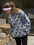 Fleece Printing Sweatshirt Women's Half-Zip Sweatshirt Fleece Loose Turtleneck pullover Female Winter Leisure Sweatshirt