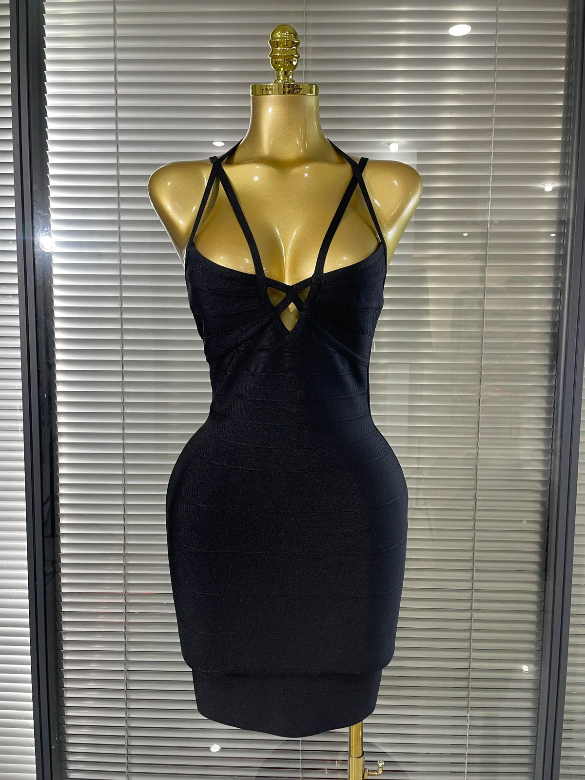 Black Purple Women Sexy V-Neck Sleeveless Bodycon Mini Bandage Dress Nightclub Party Celebrate Cocktail Homecoming Clothing
