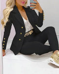 Elegant INS Paisley Butterfly Blazer Suit and Pants Two 2 Piece Set  Women 2022 Autumn Winter Street Outfit Tracksuit