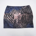 Y2K 2 Piece Set Women Tiger Str Slanted Shoulder Split Sleeve Mesh Crop Tops+Peach Hip Skirts Matching Street Outfits
