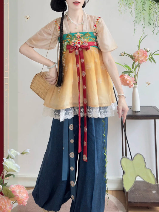 Olive Girl Beige Hanfu Dress 2026 S-L XS-3XL Plus Size Hanfu Chinese Dress Traditional Chinese Clothing Chinese Heritage Fashion Women