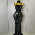 2026 Women Backless Sexy Sparkly Round Sequin Pearl Floor Length Dress Celebrate Birthday Evening Party Queen Drag Costume