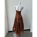 Sexy Patchwork Pleated Women's Long Dress Slim Backless Sleeveless Split Empire Female Dresses 2026 Summer Beach Party Lady Robe