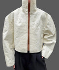 Casual Solid Pu Crocodile Grain Jacket Women Fashion Full Sleeve Stand Collar Loose Female Outwear 2026 Autumn Lady Coats Chic