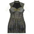 Shiny Rhinestones Tassel Bodycon Mini Dress for Women Hollow Sleeveless Birthday Sexy Christmas Party Evening Clubwear