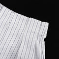 Striped Two Piece Set for Women V Neck Long Sleeve Spliced Button Coat High Waist Shorts Chic Sets Female