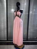 Women Sexy Hollow Out Backless Mesh Long Dress Celebrate Eveing Birthday Party Nightclub Bar Celebrity Stage Performance Costume