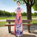 Olive Girl Green Flowing Sleeve Qipao for Ren Faire 2026 Garden Wedding Fairycore Photoshoot Everyday Wear M-XXXL XS-3XL Plus Size Flowing Sleeve Romantic Garden Party Editorial Not Costume Qipao Cheongsam Chinese Dress Chinese Heritage Fashion Women