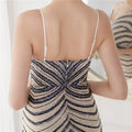 Elegant Women Short Evening Dress Sexy Straps Sequin Slim Bodycon Party Dresses Black Gold Female Vestidos De Soiree