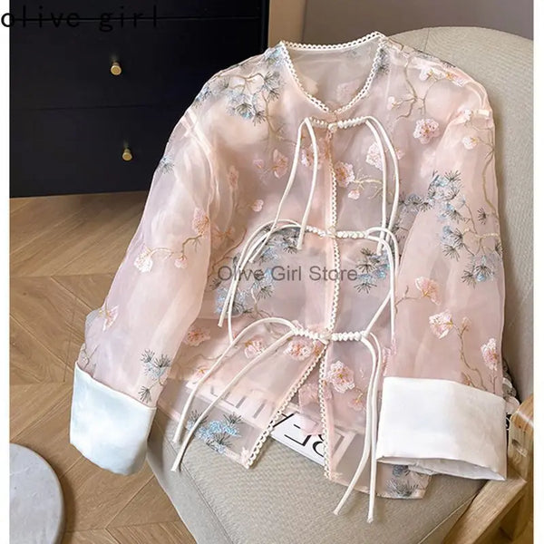 Olive Girl White Embroidered Embroidered Top for Ren Faire 2026 Garden Wedding Fairycore Photoshoot Everyday Wear S-XXL XS-3XL Plus Size Hand Embroidered Romantic Garden Party Editorial Not Costume Chinese Heritage Fashion Women