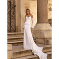 Sweetheart Neck Long Train Prom Dress Wedding Dress Lace Applique vestidos de noche Twist Ruched Elegant Evening Dresses