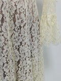 White Loose Spliced Lace Chic Dresses for Women O Neck Long Sleeve French Elegant Dress Female Summer Fashion Style Clothing