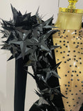 New Shiny Black Rhinestone Velvet Long Sleeve Bodysuit Women Evening Party Club Gala Hosts NightClub Bar Stage Costumes