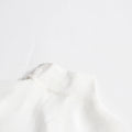 Solid Spliced Lace Up Loose Thin Dresses For Women Stand Collar Long Sleeve High Waist Temperament Dress Female New 2025