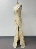 Women's V Neck Backless Lace Up Sequin Mermaid Formal Evening Dress Spaghetti Strap Bodycon Prom Party Cocktail Maxi Gown