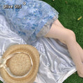 Sexy Dress Qipao Sleeveless Cheongsam Blue Summer 2025 Young Style Girl Slim Chinese Improved High-end Temperament Long Style