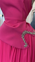 Women's Set Diamonds Hot Rhinestones Crop Top and Pleated Wide Leg Pants Suit  Two 2 Piece Sets Outfits Tracksuit