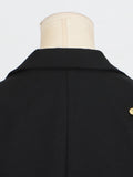 Chic Spliced Metal Pin Slimming Blazer for Women Notched Collar Long Sleeve Patchwork Mesh Hollow Out Fashion Jacket Female