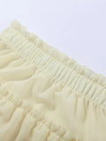 Sexy Off Shoulder Top Maxi Skirt Sets Chic Ruffled Sheer Chiffon Crop Tops High Waist Skirt 2026 New Lady Vacation Party Outfit