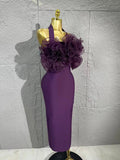 Opulent Lavender Bandage Dress Women Party Dress Bodycon Elegant Sexy Evening Birthday Club Outfits Cocktail Party