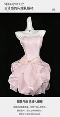 Olive Girl Pink Romantic Dress for Garden Wedding 2026 Fairycore Photoshoot Everyday Wear XS-XXXL XS-3XL Plus Size Romantic Garden Party Editorial Not Costume Dress Chinese Heritage Fashion Women