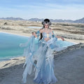 Olive Girl Blue Hanfu Dress 2026 S-XL XS-3XL Plus Size Hanfu Chinese Dress Traditional Chinese Clothing Chinese Heritage Fashion Women