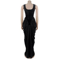 Women Velvet Stacked Ruched Sleeveless Bodycon Long Maxi Dresses 2026 Fall Party Trendy Birthday Evening Dress Vestidos