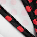 Sexy Fashion 3 Piece Set Woman Polka Dot Print Halter Bra Tops+Low-Neck Mini Sleeve Tees+Skinny Crop Pants Outfits